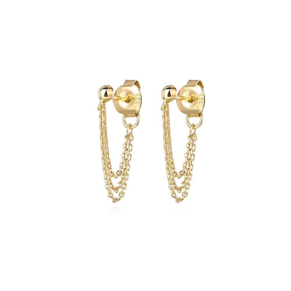NEW F+H STUDIOS jones chain stud in gold